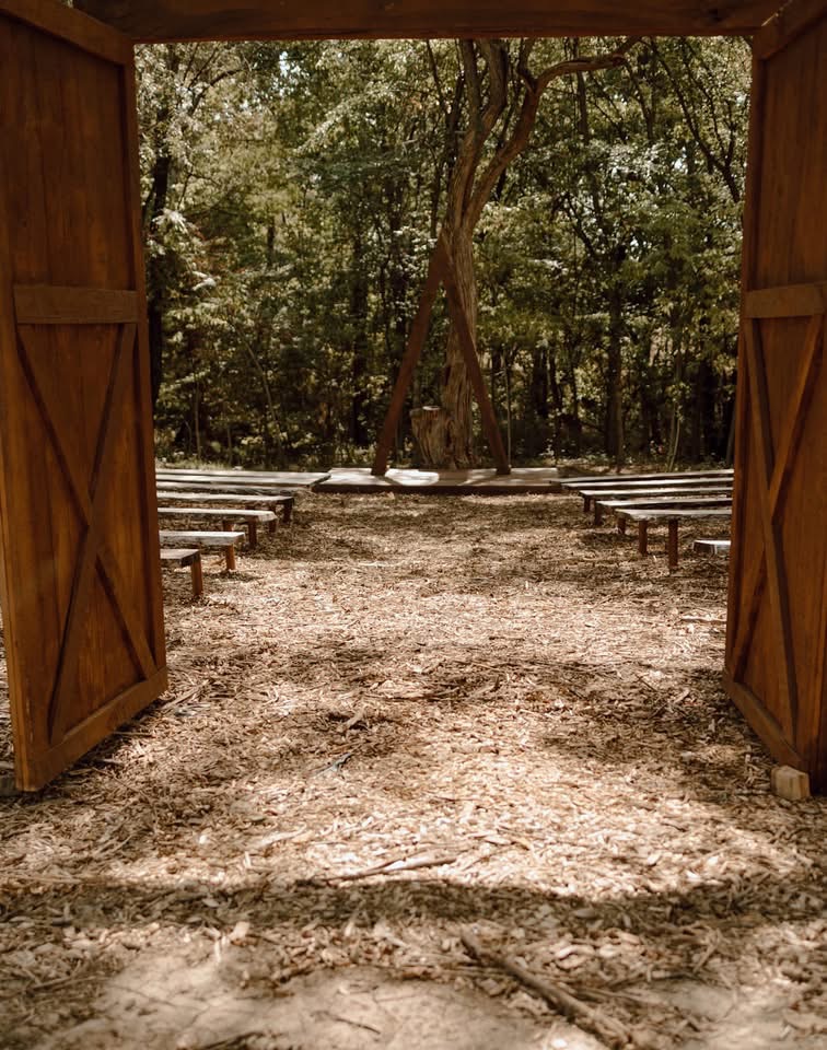Outdoor ceremony space at Hazel Hill Farm